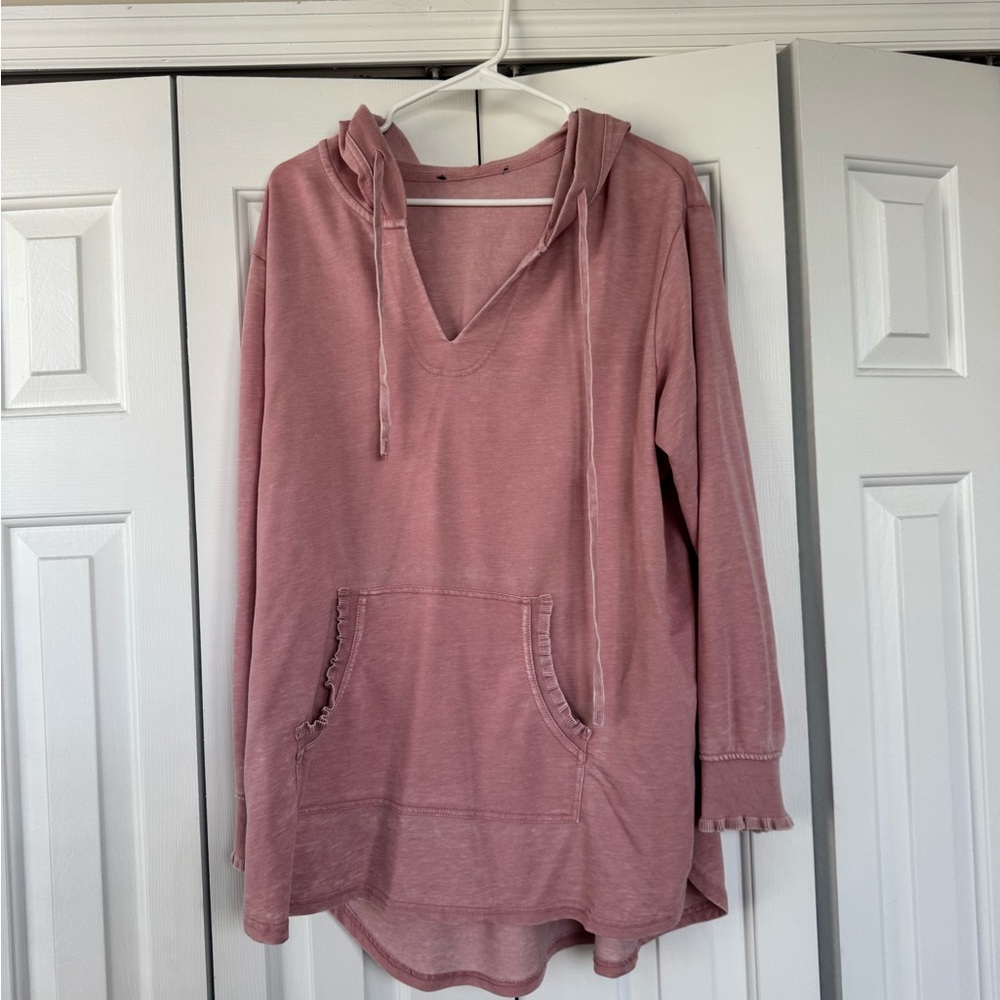 Women's Pink Hoodie Top